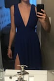 I'll start by saying I am a true size 2. I ordered the dark blue dress in a small and it looked like a tent hanging off of me. I would say it fit like a 4. I exchanged the small for an x-small and I couldn't get the zipper all the way up it was so tiny! I'm guessing this is the reason the blue is on sale. It seemed ridiculous that there was such a huge difference between the small and x-small so I tried one more time. This time I ordered the light pink in an x-small and finally received something that fit. This x-small was easily 1-2 inches wider AND longer than the blue x-small and fit like a 2 (albeit an extremely long 2, and that's coming from someone who isn't petite). In the pictures attached I am wearing both dresses in the size x-small, you'll notice my waist looks smaller in the blue dress because it was so tight that I think it rearranged my organs (lol). I'm keeping the light pink x-small, but I'll need to have it shortened. I'll also note that the skirt has 3 layers of fabric so it is quite heavy. - Danielle C.