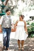 I bought this dress for my elopement. It fit perfectly! The fabric is high quality, not see through at all but not too heavy either. I got married outside in Savannah, GA and was cool and comfortable for the entire ceremony. The dress was fitted at the waist but not too tight and lots of room for hips. It was very flattering for a curvy girl like me and I would buy it 100x over again. It was exactly the dress I wanted for my special day! The straps were a little big with the XL, but an easy fix when adjusted. - Jasmine B.