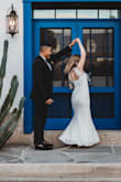 I had to get the dress hemmed at the bottom so it wouldn't drag on the ground, but other than that it fit perfectly! - Hali M.