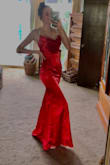 i LOVE this dress!! i got it for prom which was unfortunately cancelled due to covid but i plan on wearing it for my postponed prom or next years!! the bust, waist, and length were perfect for me, the only part that was a littttle bit loose was the hips, but mine are smaller than the size chart recommended. i think it would be a perfect true to fit if my hips or butt was a little bigger. it's not loose enough to look bad tho! I'm super happy with this super affordable and good quality buy. - Julia K.