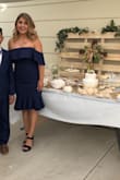 I ordered in S then exchanged to XS because I felt it was Too loose on bottom. Even with XS, which was a little tight on my bust but the bottom was not as form fitting as it should be. I don't have much bellow (hips/booty) so I think I was the problem! Beautiful dress besides that. Heavy/thick material. Very fancy. - Diana A.