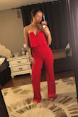 I wish the torso was about a half an inch longer but overall I love this piece. The color is so beautiful and the length in the legs is perfect! I also ordered it in black and the black was like almost 2 1/2 inches shorter than the red. So I kept the red. If they were both the same length I would've kept both. - Chelsea F.