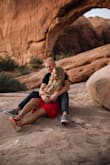 I wore this red dress for our engagement Photoshoot! It was the prefect dress! - Peggy C.