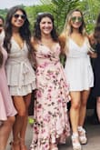 I received so many compliments on this dress for a friends bridal shower! Super comfy, adjustable shoulder straps which I love! I'm only 5' tall and didn't have to hem It since it's a high low. Great quality!! - Toni