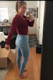 My only complaint is that it's too hot to wear these right now! They're sooo cute and very comfortable. Nice stretchy jeans, great quality. They do have a pretty strong odor, I had to wash them right away once they were delivered. Love the high waist and snug fit. Super comfortable due to the stretch of the material. - Brittany B.