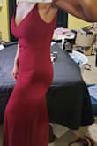 fits like a glove and with heels length will really be perfect. The material is good, well made dress. hugs you in all the right places. - HOLLY S.