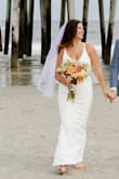 Wore this beautifully simple dress for my wedding. Stretchy material so I went with a Medium. Length was a bit short for my height and I wore flats. Definitely recommend. - Kate C.