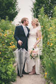 Like many people, we had to change our wedding plans last minute due to covid. I ordered this dress a month before, and it came quickly. I did have to get it hemmed, which wasn't a big deal. My only complaint is it was baggy in the chest/abdomen area, and you can't wear a real bra because of the side mesh, so I thought it resulted in a bit of a saggy boob look. I was worried taking in that part would change the fit of the rest (which fit fine), but I see some other girls had it taken in, so maybe I should have! - Carly S.