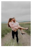 I am an Olympic weightlifter and I am so happy I ordered two sizes bc I could not zip the small. So if your are a little more buff I would size up. The medium fit my shoulders and back well but the the sleeves were just slightly too big at the cuffs. Although I think the bottom half could have been longer I loved this dress for my engagement pictures! - Kaila O.