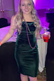I wore this for NYE in cold Pennsylvania. the color and velvet feeling were perfect for the occasion. It was a little long on my short body, but otherwise super cute. - Alexis C.