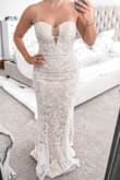 Absolutely LOVE this dress and the quality. My wedding got postponed d/t COVID-19 but we're stilling getting married on our original wedding date so I purchased this dress for that but I low key wish it was my actual wedding dress. I was originally looking for a dress that could have the two in one affect and haven't found anything I liked at bridal salons, but this dress is literally perfect. I'm obsessed. Only thing is that I'll need to have it altered because it's a little long for me since I don't plan on wearing heels with it. - Madalina P.