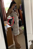 This dress didn't fit me as well as the other extra small I ordered from this site! I think it was because of the different material! it was longer than I expected it to be & too big and unfortunately had to return it. Also where the beginning of the zipper left a bump by your lower back once it was all the way zipped up and looked funny & there was no way I could try and fixed because it kept on riding up. - Sierah M.