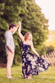 I got this dress for my engagement shoot and it fit perfectly. I'm short so maxi dresses are always a gamble, but with just a regular shoe on I didn't need to hem it. The tie hit my natural waist and it was great that it was adjustable. The straps were also adjustable. It flowed perfectly and was super comfortable! The adjustments things for the straps were a little cheap, and one of the two loops for the waist tie broke without me doing anything, which is the only reason I wouldn't rate it 5/5. - Gabby P.