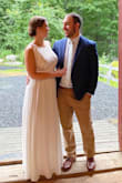 Absolutely loved wearing this dress for my smaller, plan B wedding ceremony and reception this summer. The quality of the lace was great and the layers of fabric in the skirt made the dress feel more substantial and bridal. Although I'm 5'7" tall and wore heels, I did need to get the dress hemmed (NOTE: my seamstress commented on the professional quality of the lace top). Similar to other reviews, the innermost layer/liner of the dress is petty tight and does not have any give. Otherwise, the dress fit great and I was able to wear a nude-colored strapless bra that did not show in the sides. Although this was not the original wedding gown I purchased for my larger wedding, I received SO many compliments and many guests assumed this was my original dress. Would highly recommend! - Laura H.