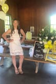 I loved this dress, it was perfect for my July bridal shower outside in 95 degree weather. I ordered a medium and it fit perfectly, it was very comfortable and easy to move in while still looking classy and form fitting. - Sarah T.