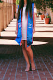 I absolutely loved this dress. I bought it for my grad photos and it couldn't have been more perfect. It wasn't too long or too short (which is great since my legs are a little shorter). And it was made of good, thicker quality material so not see through at all! The side is scrunched at the waist which I thought made it look even better. It's also stretchy so totally comfortable. Great dress! - Kiana L.
