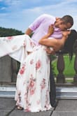 I ABSOLUTELY LOVED this dress! I purchased it for my engagement shoot and it looks just like it is pictured! I will admit that it is long (I expected it to be because it is a Maxi dress). I am also 4'10" so I had to get it hemed at the bottom, but it fit around my bust and waist PERFECTLY! - Leesa G.