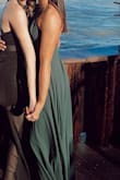 Wore this to my sorority formal. A cute dress, definitely had a super high waist, I have a short torso and the waist even felt super high on me. Felt super confident and loved the dress while I was wearing it, but didn't photograph great. I have a larger butt & athletic build so it kind of made the dress not sleek to my back like the model in the picture, it definitely diminished my figure a bit. Probably would wear it again, also would've made a great bridesmaids dress honestly. Wouldn't wear it anywhere I'm trying to loo "sexy" though, it doesn't give off that vibe. - Allie B.