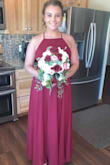 I wore this dress for my cousins wedding and it was perfect! It was the exact color that my cousin wanted and it was so comfortable to be in even in the September heat! I would recommend this dress to every bridal party - Mikaela M.
