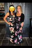 This dress is amazing! Even my husband loves it and he's hard to please! I don't do sleeveless so I paired it with a black shrug and a cami in the front for more coverage... looked pretty good!! - Kimberly G.