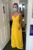 This dress is beautiful. It has 3 layers and it's pretty heavy, maybe a little too heavy for the strap. When I received the dress I tried it on instantly but one of the straps came off. Luckily, I needed to get it tailored to my height so I'm having that fixed. I didn't have time to exchange for one with a fixed strap since my event is next weekend so this will do. All in all quality feels great. I think straps could have been sewed on a little better for the weight of the dress though. A good thing about this dress are the adjustable straps for someone with a smaller bust. - Pa X.