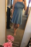 This dress is very pretty! The fabric has a couple loose threads but its worth it! - Ashley A.