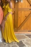 The dress is beautiful! It survived an outside summer wedding, it was very breathable and light weight. The only problem I had was the clasp kept coming undone so eventually I had to safety pin it, but was still beautiful - Dejerian W.
