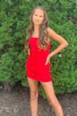 My daughter wore this dress to a sweet sixteen birthday party and it was perfect!  It is lined and has stretch though she didn't need it.  She ordered many dresses and she said this one felt most comfortable! - Amanda F.