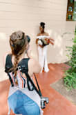 I'm a photographer and I used this for a photo shoot, it was simply stunning. I don't have the professional photos done yet, but here are some iPhone sneak peeks from the shoot. If a bride would have worn this gown for one of my weddings I honestly would have guessed it to be a lot more expensive than it is. Great price for a wonderful gown. - Katie H.