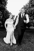 We had to postpone our wedding so We eloped. I purchased this dress for our elopement. And it was perfect! Comfortable and gorgeous! The material was a little thick and heavy for the AZ heat but it was still amazing! So happy with this purchase. - Meagan C.