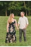 I bought this dress to wear for my engagement photos and I absolutely loved it. The semi-sheer overskirt made the dress read like a maxi-dress from afar, but it was still light and comfortable (which was great since it was like 95 degrees out). I ordered the medium and it fit me wonderfully through the waist and hip, and I am a little on the heavier side. My only issue was that, during the shoot, as the dress "warmed up", the neckline started to sag a little so you could see my bra. If I had worn the dress for more before the shoot, I would have realized it and shortened the straps (which should be very easy to do on this dress). This is probably an issue that's unique to me since I have a smaller bust than most "medium" women would--other ladies probably wouldn't have had the straps all the way shortened to begin with. - Rebecca L.