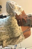 I'm a true medium. This dress kept falling off my shoulders. Way to big and wide. Final sale. I can't return. Size down - Penelope G.