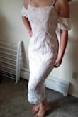 Cute dress a smidge tight in the arms bit and a bit loose in the mid section. But I wouldn't change sizes. - Kendra T.