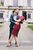 I got the maroon color and wore it for my engagement shoot so I bought the white for my bridal shower!! I LOVE it!! - Marissa G.