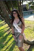 The dress color is a little bit darker than portrayed in the advertisement picture, but the dress is gorgeous! I got it for my 21st Bday party and received many compliments! I love this dress! - Jeanmarie A.