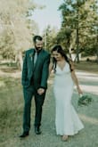 I bought several dresses for an intimate ceremony on our original wedding date. This one fit perfectly and complimented my figure, it does the booty good! I am so happy with the purchase and received so many compliments on it. - Kristen F.