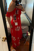 This dress is gorgeous! I bought this for my engagement photos. I do think this runs a little small. I'm usually a large in Lulus and other designers but I had to get an XL to make sure it wasn't too snug. - Meghan F.