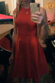 Fits perfect love the open back adds a cute touch to the dress - Lacey K.