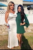 Had to find a wedding dress within 2 1/2 weeks due to having to reschedule my wedding got it within 4-5 days. & man what can i say i fell in love with this particular dress. I was happy to see reviews & pictures of real women in the dress. I'm very curvy & was afraid that dress would not fit well due to material. I was very happy with the way it fit & got plenty pf compliments on how it hugged my body. I am very happy with my dress - Karina M.