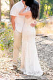 This dress was perfect for our engagement shoot! I had to get it hemmed but that's expected since I'm so short. Besides that the dress fit like a glove. I went a size smaller than what the size chart recommended and I'm glad I did! - Michelle P.