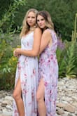 I ordered this wrap maxi dress (along with the Gardening Meandering Lavender Floral wrap maxi as well) for a photoshoot for my daughters. The dresses arrived on time (2 day priority!), the fabric and cut were quality, and fit perfectly. The bodice snap helped hold everything together up top, while the slit showed just the right amount of leg peeking through. The fabric flowed wonderfully. - Valerie M.