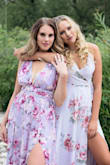 I ordered this wrap maxi dress (along with the Elegantly Inclined Lavender Floral wrap maxi as well) for a photoshoot for my daughters. The dresses arrived on time (2 day priority!), the fabric and cut were quality, and fit perfectly. We used tape rather than a bra to hold things together up top, while the slit showed just the right amount of leg peeking through. The fabric flowed wonderfully. - Valerie M.