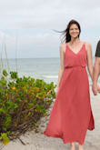 Love the color of this dress! It was perfect for our engagement pics. Nice length for tall girl. Back is sexy and open, perfect dress for a beachy photo shoot or casual summer outing. - Jackie Z.