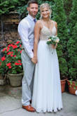 I wore this dress for our "covid" elopement and could not be happier! It fit perfect and I didn't have to have one single thing altered! Ordered a size 2 for reference. - Taylor T.