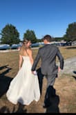 We had an impromptu backyard wedding celebration courtesy of COVID. I had ordered another dress that never got delivered to my house. I got this one very last minute and I was absolutely thrilled with it! The only thing I would have changed is I wish I had time to get it hemmed. It fit me perfectly and I got tons of compliments. - Jamie M.