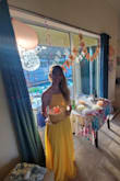 Just a beautiful yellow dress! The color and the way that it fits it's amazing! Loved it! - Mirelys P.