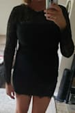 This dress was very pretty, however I couldn't even get it on. there's no stretch or "give". Definitely would have to size up. - Samantha D.
