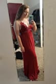 I didn't think there was any way I would love this dress in person as much as I did seeing it online - but holy cow, do I ever! I got it for engagement photos and can't wait to see how those turn out. I'm a very short person at only 5'0", so most maxi dresses are way too long on me, but this one actually fit at a better length than most of what I've gotten at lulus and will be perfect with heels. I also hate going braless in anything, but this dress has the perfect amount of lining and fits so nicely that I actually love it without a bra! Plus, stretchy material instead of a zipper means I can breathe in it. Just can't get over how comfortable it is to wear (I legit don't want to take it off) and love the details on it too. - Olivia C.