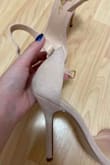 Very pretty shoes, will be perfect with my dress for my friend's wedding. It hurts a little bit on the heel, it's not because it's small, it's because of the way it was made. I hope it hurts less than I think tho. - Melissa F.