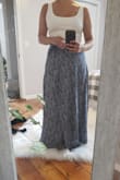 Great skirt can dress up or down, I just wish the zipper on the side didn't make it bulge out a bit more on my hip. - Sarah D.